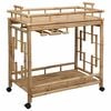 vidaXL Carro de Vino con Ruedas Natural 85 x 50 x 93 cm Bamb&uacute;