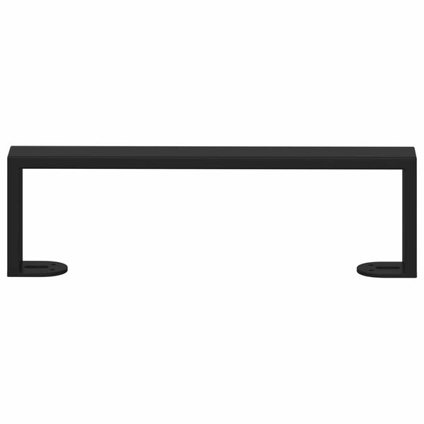 vidaXL Patas de Muebles 2 pcs Negro 34,1 x 4 x 10 mm Hierro
