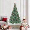 vidaXL &Aacute;rbol de Navidad artificial Verde 210 cm PVC y acero