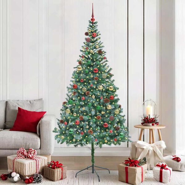 vidaXL &Aacute;rbol de Navidad artificial Verde 210 cm PVC y acero
