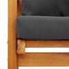 vidaXL Set de muebles para jardín 3 piezas con cojines madera acacia