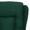 vidaXL Sill&oacute;n de masaje elevable tela verde oscuro