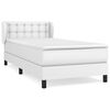 vidaXL Cama box spring con colch&oacute;n cuero sint&eacute;tico blanco 100x200 cm