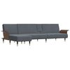 vidaXL Sof&aacute; cama en forma de L terciopelo gris oscuro 279x140x70 cm