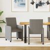 vidaXL Sillas de Comedor con Ruedas 2 pcs Gris claro 57 x 66 x 94 cm