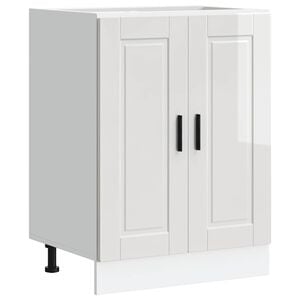 vidaXL Mueble bajo de cocina porto alto brillo blanco