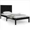 vidaXL Estructura de cama madera maciza de pino negro 75x190 cm