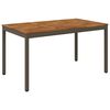 vidaXL Mesa de cena de jard&iacute;n Natural y Caf&eacute; 141 x 80,5 x 75 cm