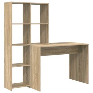vidaXL Escritorio con estante Roble Sonoma 138,5 x 55 x 143 cm