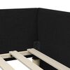vidaXL Estructura de Cama Esquina con Colch&oacute;n Otro 2 pcs Negro tela