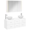 vidaXL Juego de muebles de ba&ntilde;o 4 pcs Blanco