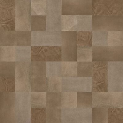 WallArt Paneles de pared de cuero Caine marrón 32 piezas