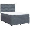 vidaXL Cama box spring con colch&oacute;n terciopelo gris oscuro 160x200 cm