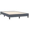 vidaXL Cama box spring con colch&oacute;n terciopelo gris oscuro 120x210 cm