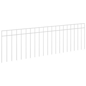 vidaXL Panel de valla de jard&iacute;n 48 uds. 100 x 30 cm Acero Galvanizado