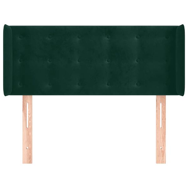 vidaXL Cabecero de terciopelo verde oscuro 83x16x78/88 cm