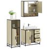 vidaXL Set de muebles de baño 3 pzas madera contrachapada roble Sonoma