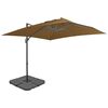 vidaXL Sombrilla de jard&iacute;n con base port&aacute;til gris taupe