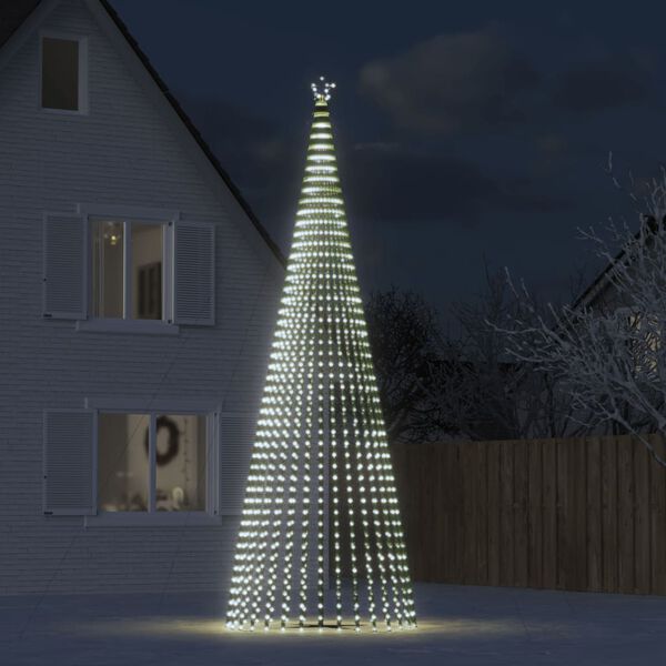 vidaXL &Aacute;rbol de Navidad LED 1544 LEDs blanco fr&iacute;o 500 cm