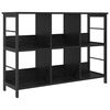 vidaXL Estante de libros 6 niveles 102 x 32 x 72,5 cm Roble Negro