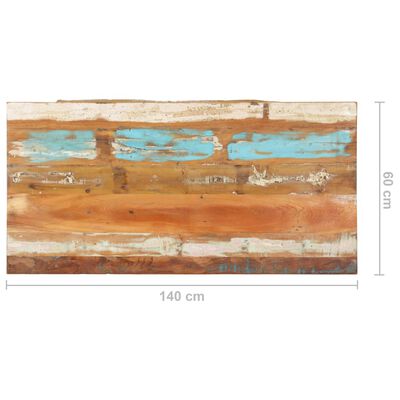 vidaXL Tablero de mesa rectangular madera maciza 60x140 cm 25-27 mm