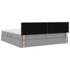 vidaXL Cama con almacenamiento y colchón Gris Claro 200 x 200 cm