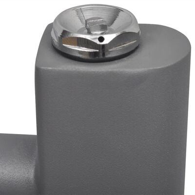 vidaXL Radiador toallero de baño recto gris 600x1424 mm