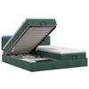 vidaXL Cama tipo otomana con colch&oacute;n y LED Verde oscuro 180 x 200 cm