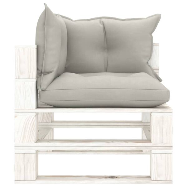 vidaXL Muebles de palets de jard&iacute;n 6 pzas madera cojines taupe