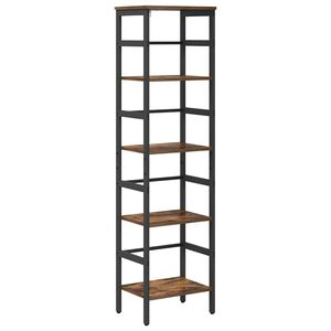 vidaXL Estante de libros 4 niveles 40 x 29,5 x 149 cm Roble ahumado