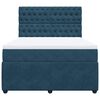 vidaXL Cama box spring con colch&oacute;n terciopelo azul 140x200 cm