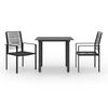 vidaXL Juego de comedor de jard&iacute;n 3 piezas
