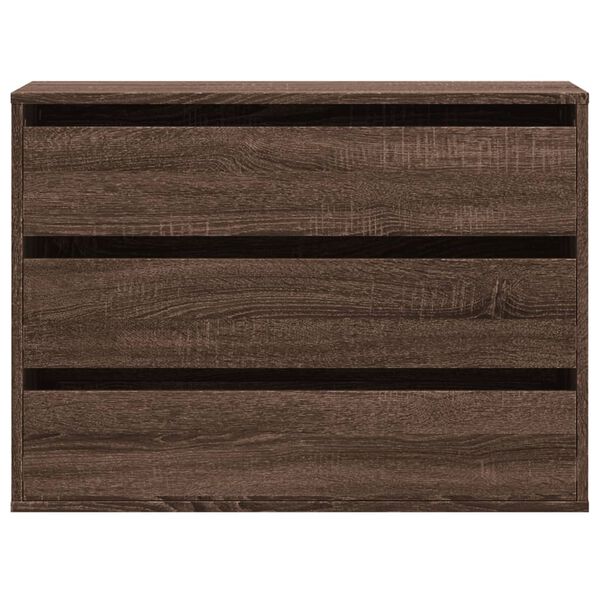 vidaXL Cajonera de esquina madera ingenier&iacute;a marr&oacute;n roble 80x41x58 cm