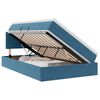 vidaXL Cama de almacenamiento LED con colch&oacute;n Azul 120 x 190 cm