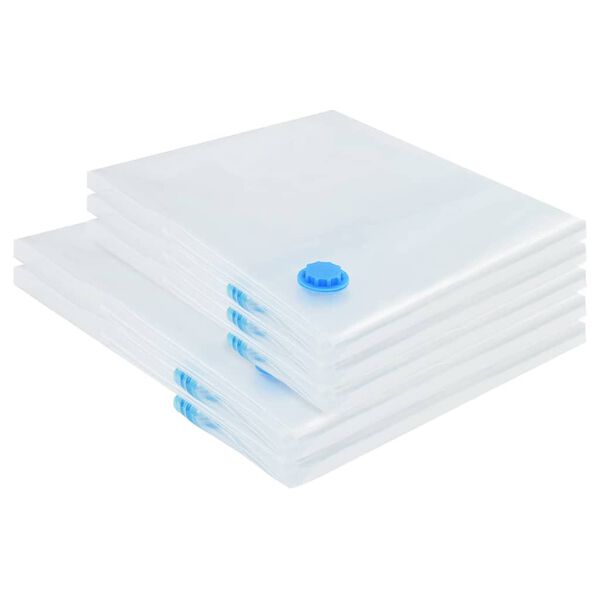 vidaXL Bolsas de almacenamiento 5 pcs Transparente y Azul 130 x 100 cm
