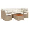 vidaXL Conjunto de sof&aacute;s de jard&iacute;n 7 uds. Beige y Crema