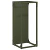 vidaXL Le&ntilde;ero verde oliva 25x25x60 cm Acero laminado en fr&iacute;o