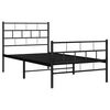 vidaXL Estructura cama sin colch&oacute;n con estribo metal negro 90x190 cm