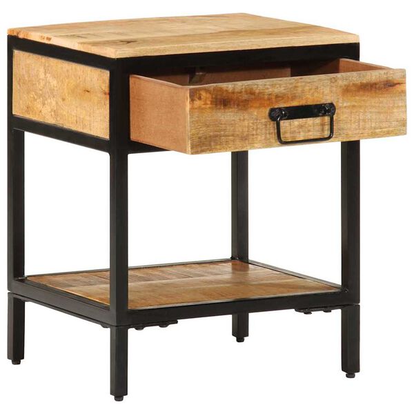 vidaXL Mesita de Noche con caj&oacute;n Marr&oacute;n 40 x 35 x 50 cm