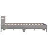 vidaXL Estructura de cama cabecero y luces LED gris Sonoma 140x200 cm