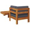 vidaXL Muebles de jardín 2 pzas cojines madera acacia gris oscuro