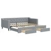vidaXL Sof&aacute; cama nido con cajones tela gris claro 90x200 cm