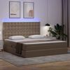 vidaXL Cama con almacenamiento y LED con LED Capuchino 180 x 200 cm