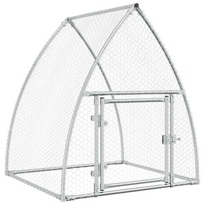 vidaXL Jaula para gallinas acero galvanizado plateado 100x105x120 cm