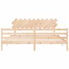 vidaXL Estructura de cama con cabecero madera maciza 200x200 cm