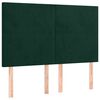 vidaXL Cama box spring con colch&oacute;n terciopelo verde oscuro 140x190 cm
