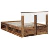 vidaXL Estructura de cama con cabecera Madera vieja 120 x 200 cm