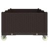 vidaXL Jardinera con ruedas PP marr&oacute;n 150x80x54 cm