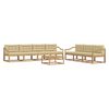 vidaXL Conjunto de sof&aacute;s de exterior 7 uds. y Beige
