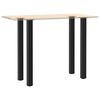 vidaXL Patas para mesa de bar (4 unidades), color negro, 110-112 cm, acero